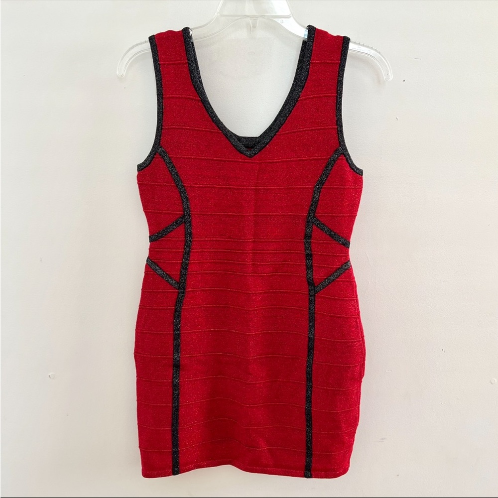 Red Sleeveless Bandage Dress